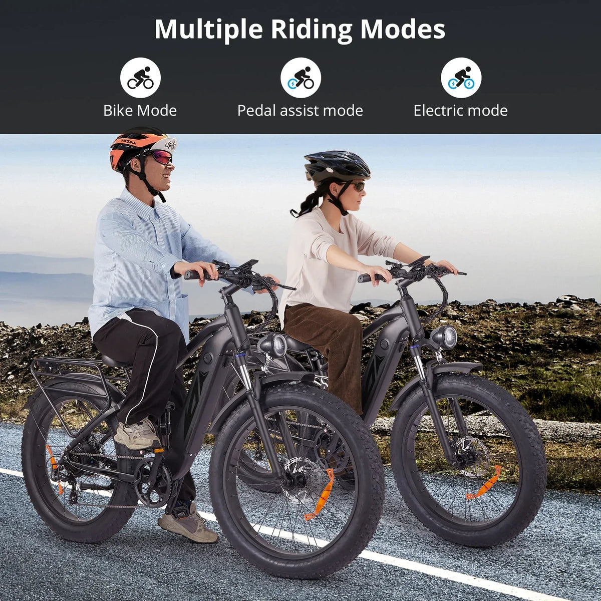 2026 NewElectric Bike for Adults,1000W E Bikes for Men,26" Fat Tire Electric Bikes,48V 17.5AH Battery,28MPH,7 Speed&Dual Hydraulic Disc Brakes,LCD Screen,60Miles Range,Electric Mountain Bicycle