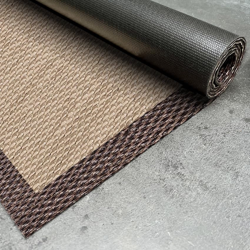 2026 Alfombra vinílica Premium de tejido trenzado de alta gama Marrón 200x290 cm