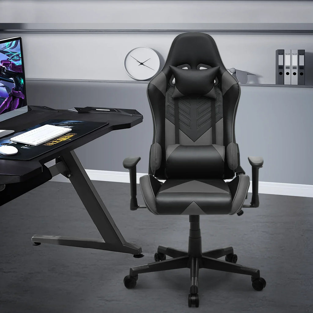 2026 NewMagshion Ergonomic Gaming Chair, Comfortable Gaming Chair, Computer Chair Leather Desk Chair Adjustable Swivel Gaming Office Chair, Blue