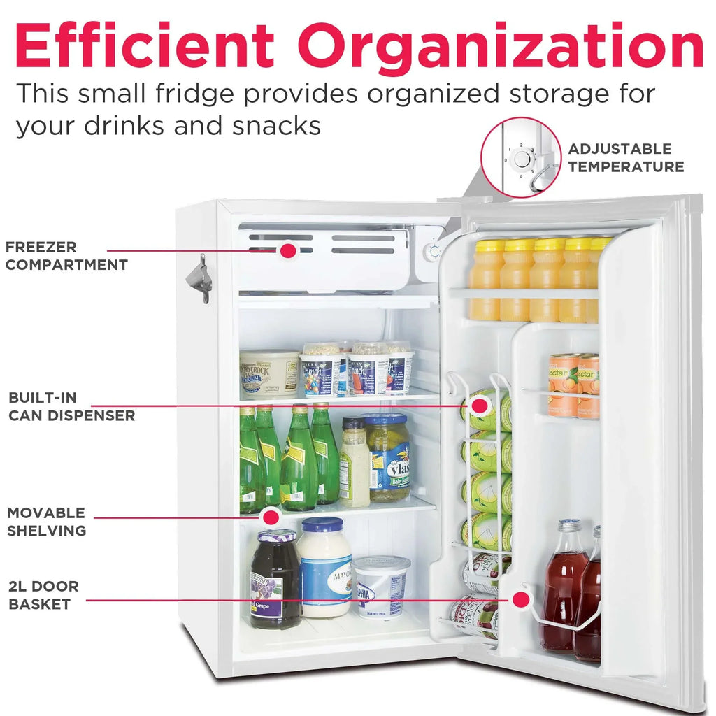 2026 NewFrigidaire EFR376-C-PINK 3.2-Cu.-Ft. 65-Watt Retro Bar Fridge with Side Bottle Opener (Pink)