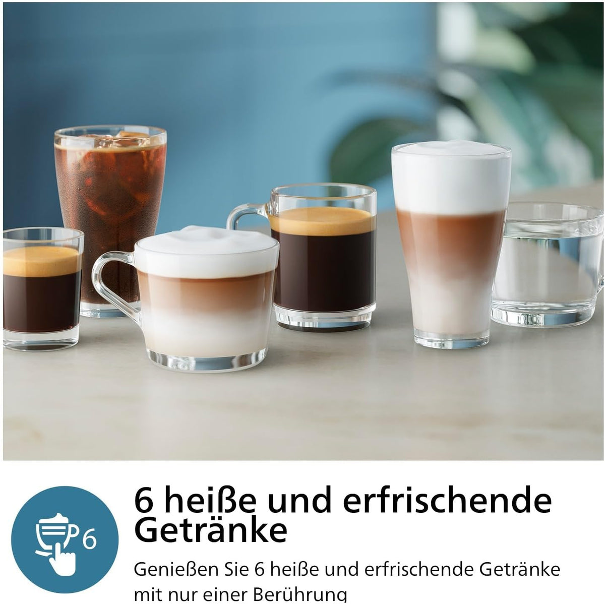 2026 Cafetera automática Philips Serie 3300: 6 bebidas, pantalla táctil a color moderna, sistema de leche LatteGo, SilentBrew, molinillo 100% cerámico, filtro AquaClean. Acabado en cromo negro (EP3347/90).