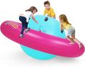 2026 NewOLAKIDS 8FT Inflatable Dome Rocker Bouncer, Outdoor Kids Giant Roll and Play Seesaw Rocker with 6 Secure Handles, Max Weight 250 LBS, Toddlers Climbing Toy Backyard Play Center Equipment
