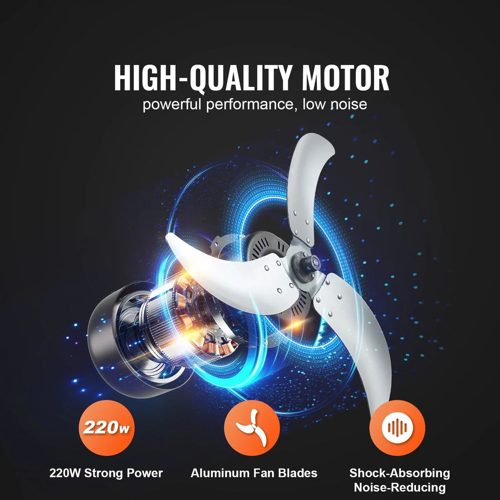 2026 NewKFFKFF Industrial Drum Fan, 30 Inch with High Speed, 3-Speed 13000CFM, Heavy Duty for Commercial Purposes, 360° Flexible Tilt Mechanism, Ideal for Warehouse, Workshop, Factory, and Basement
