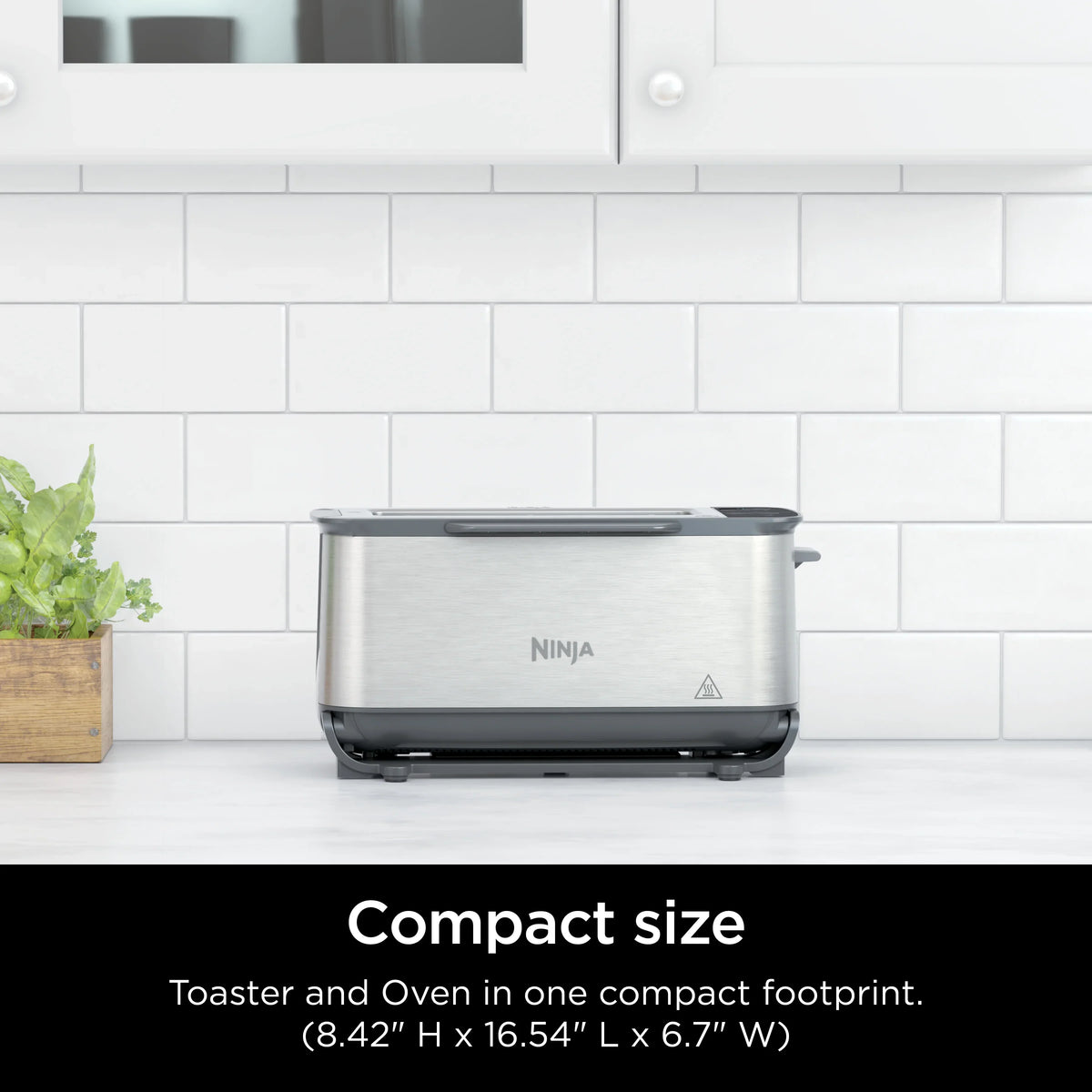 2026 NewNinja Foodi 2-in-1 Flip Toaster, 2-Slice Toaster, Compact Toaster Oven, Snack Maker, 1500 Watts, ST100