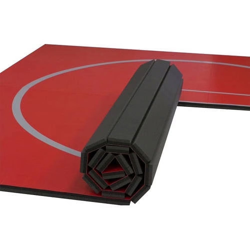 2026 NewDollamur 10'x10' Wrestling Mat, Black, Gymnastics, with Circles