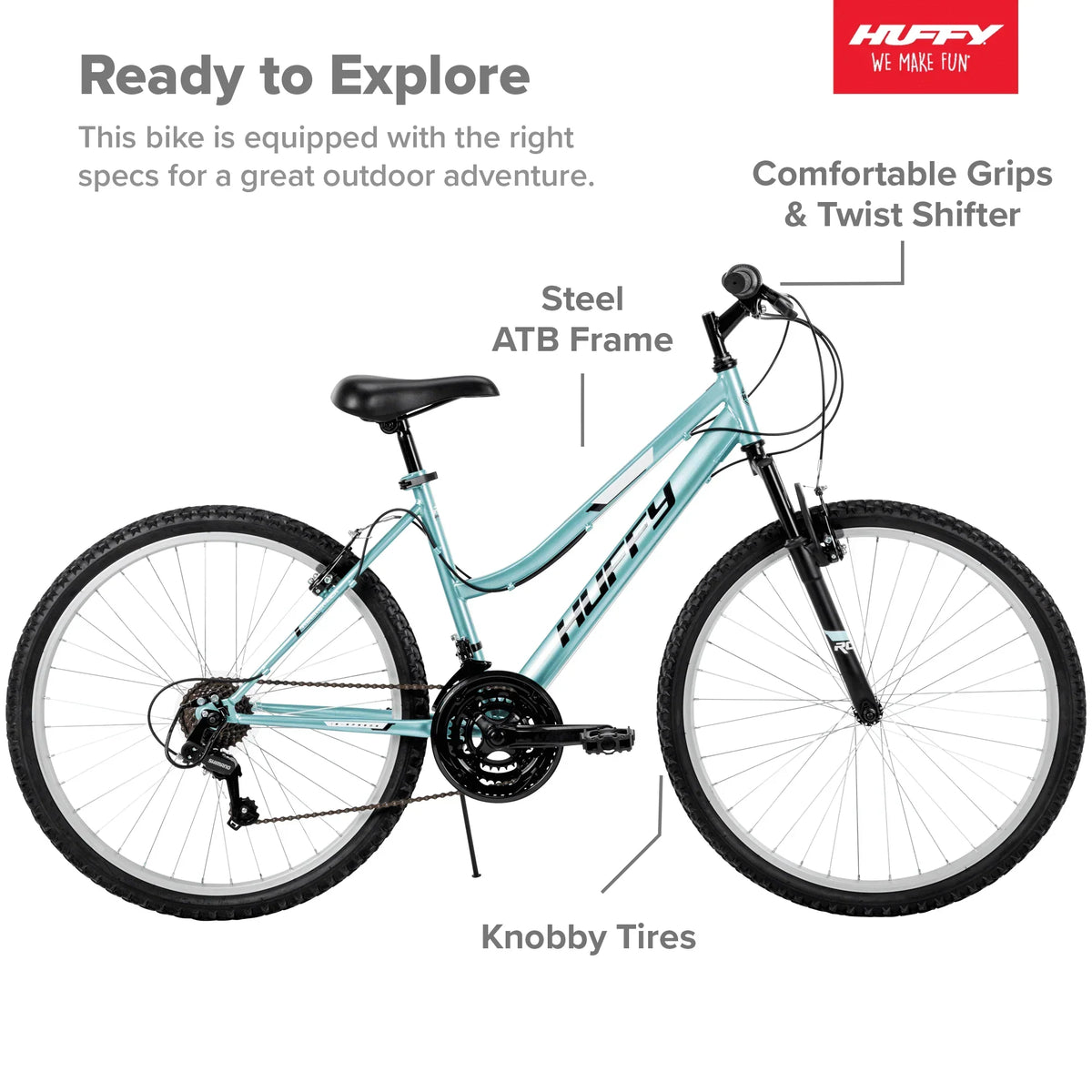 2026 NewHuffy 26�?Rock Creek Women's 18-Speed Mountain Bike, Mint