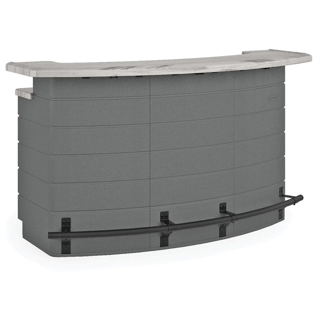 2026 NewSuncast Backyard Oasis Entertainment Outdoor Bar with Pull-Out Drawers and Shelves, Marble