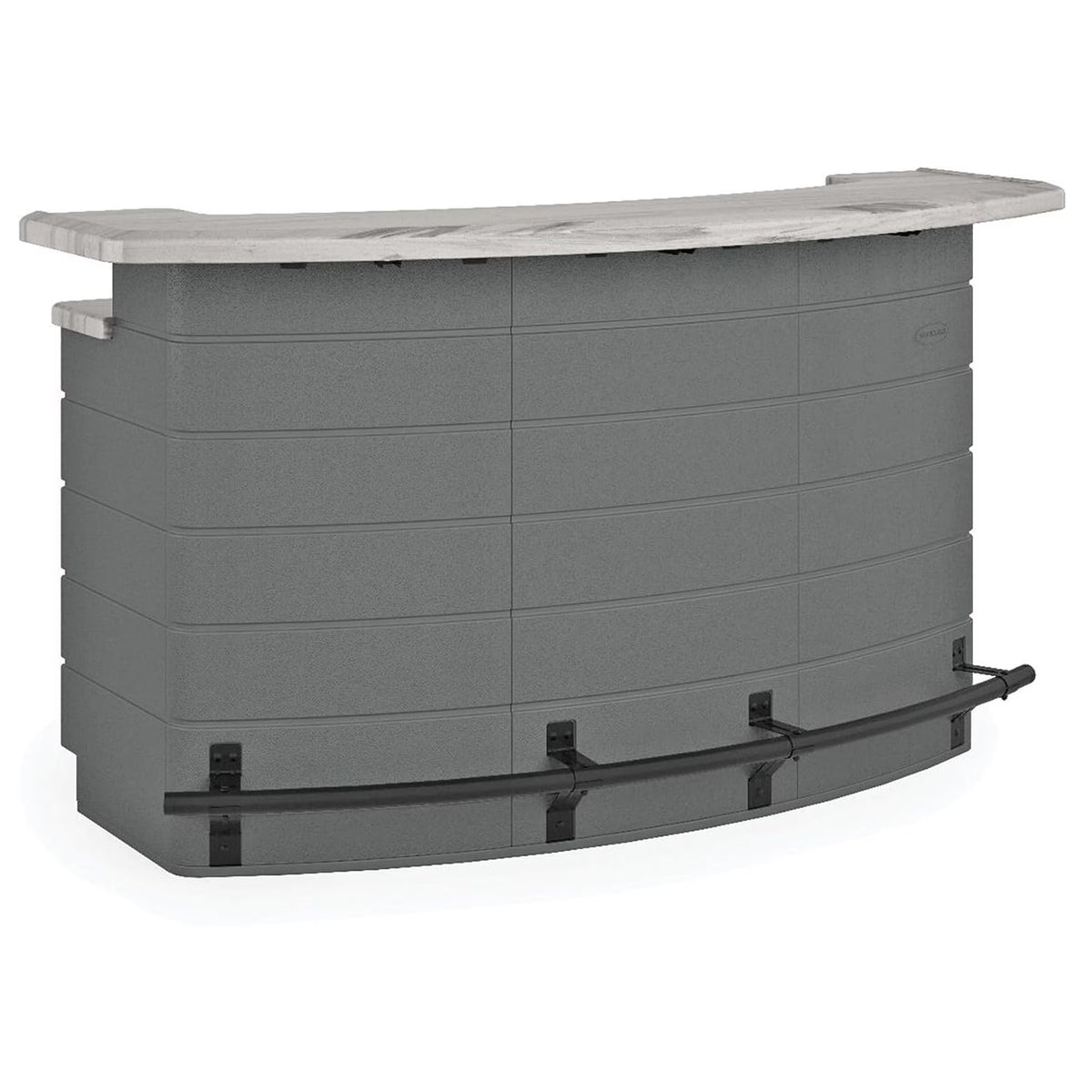 2026 NewSuncast Backyard Oasis Entertainment Outdoor Bar with Pull-Out Drawers and Shelves, Marble