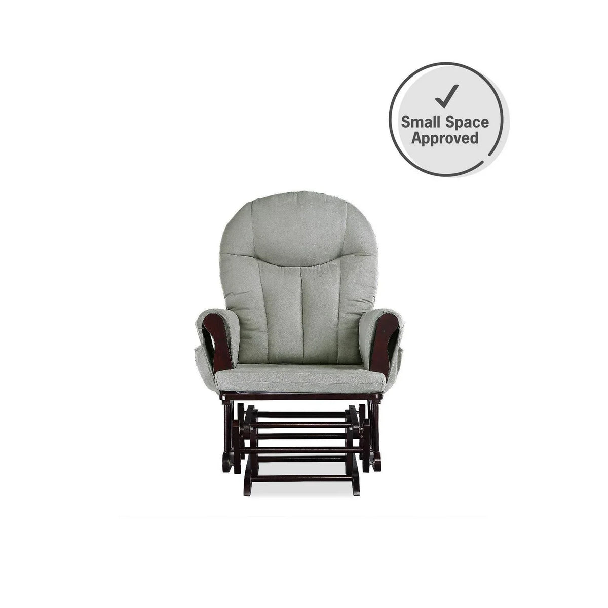 2026 NewBaby Relax Huntington Glider Rocker. Gray and Espresso