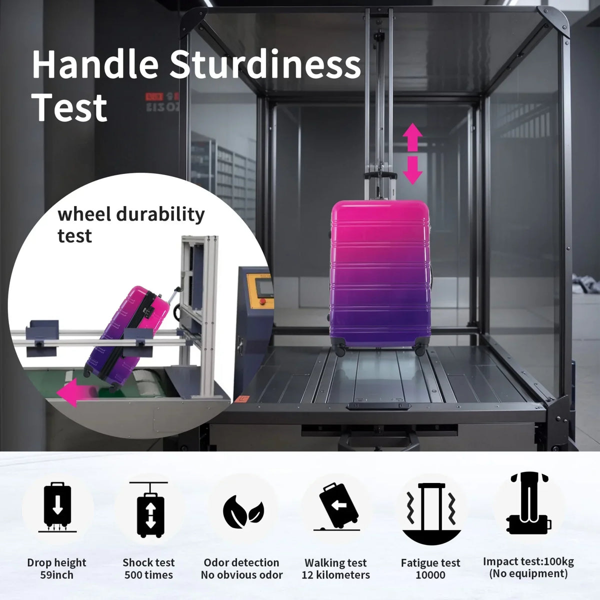 2026 New3 Piece Luggage Sets, Hard Shell Suitcase 20/24/28 Inches with TSA Lock and Spinner Wheels, Expandable Lightweight Travel Luggage for Men Women, Multicolor purple