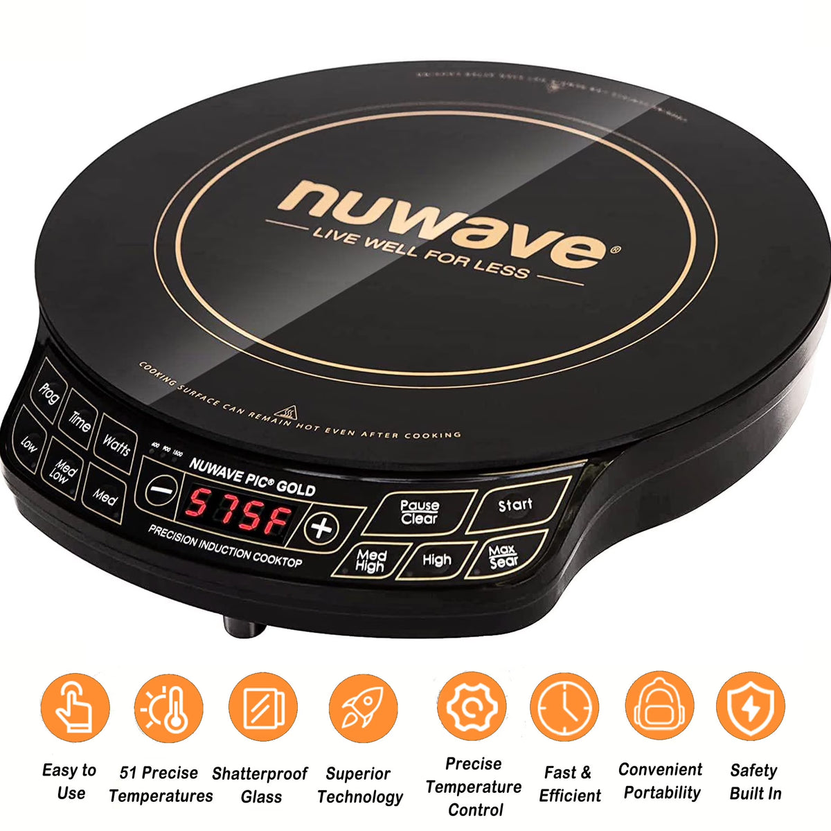 2026 NewNuWave Electric Double Induction Cooktop 8" Portable Ultrathin with Sensor Touch Precision Induction Cooktop Burner, Home