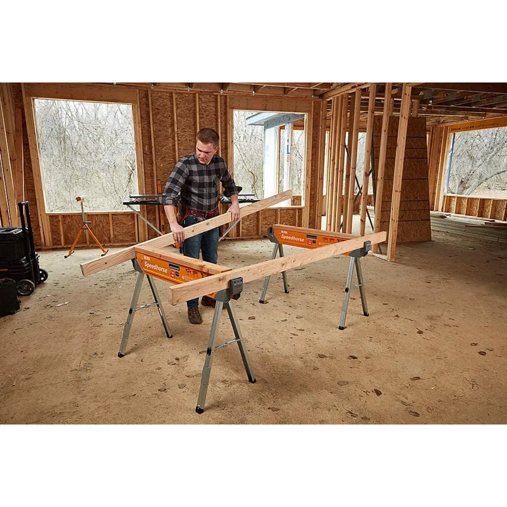 2026 New30 in. H Steel Speedhorse Sawhorse with Auto Release Legs (2-Pack)