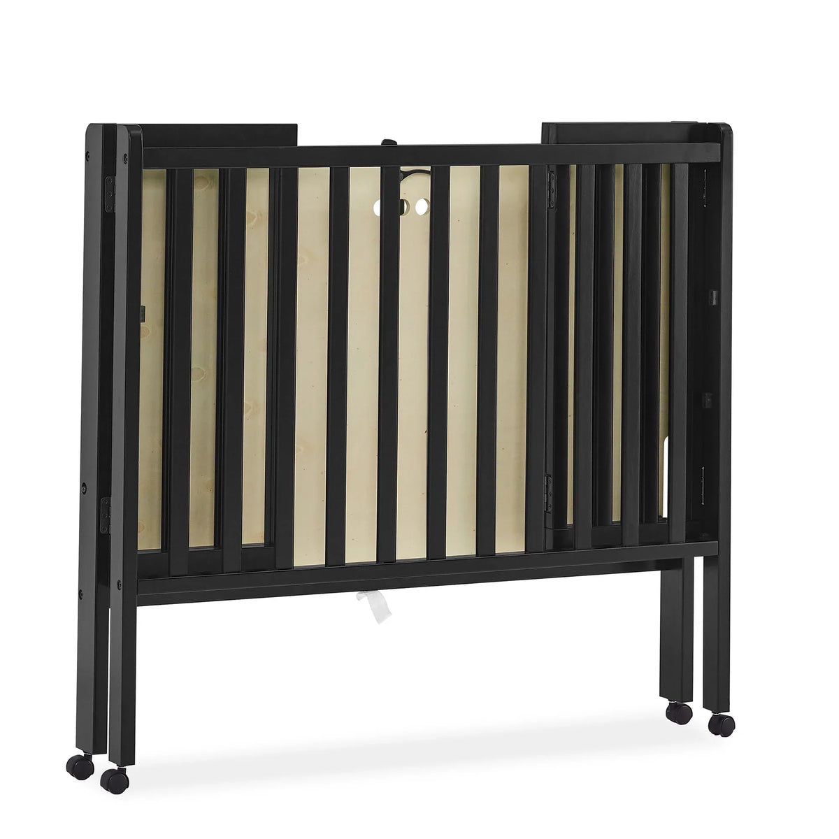 2026 NewDelta Children Lee Portable Folding Mini Crib with 1.5-Inch Mattress - Greenguard Gold Certified, Bianca White