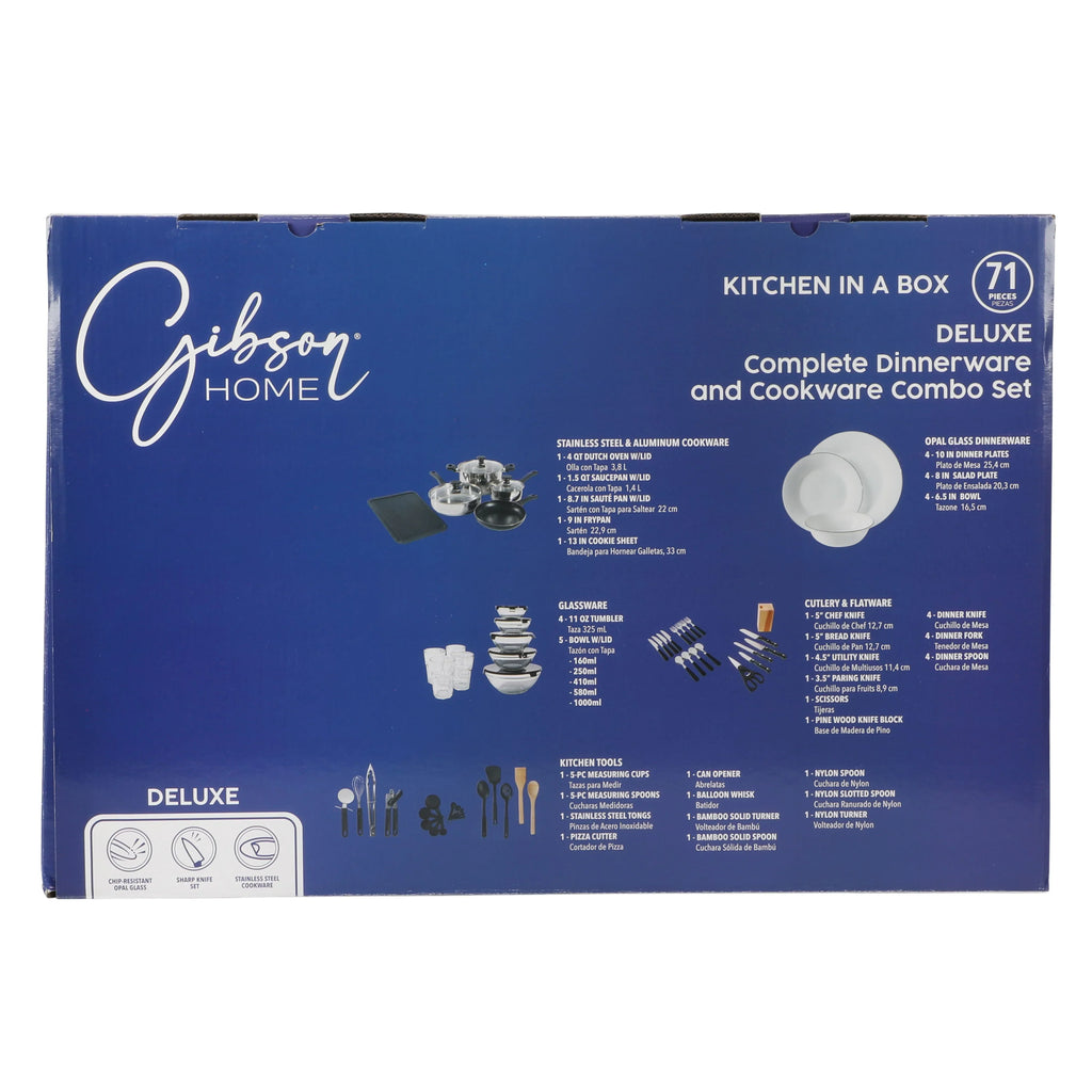 2026 NewGibson Home 71-Piece Stainless Steel Silver Cookware Combo Set