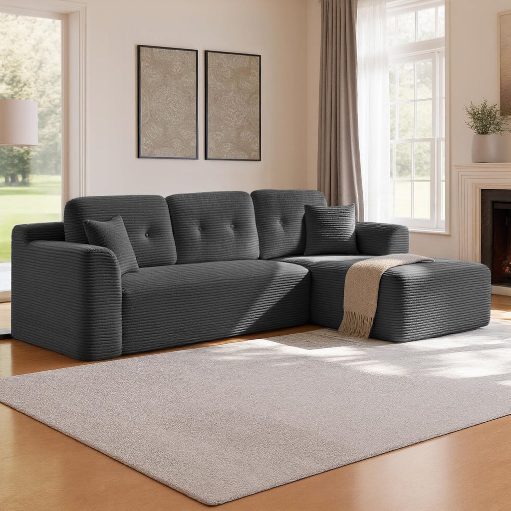 2026 VASAGLE Sofá Esquinero Sin Montaje, Sofá Modular de 244 cm
