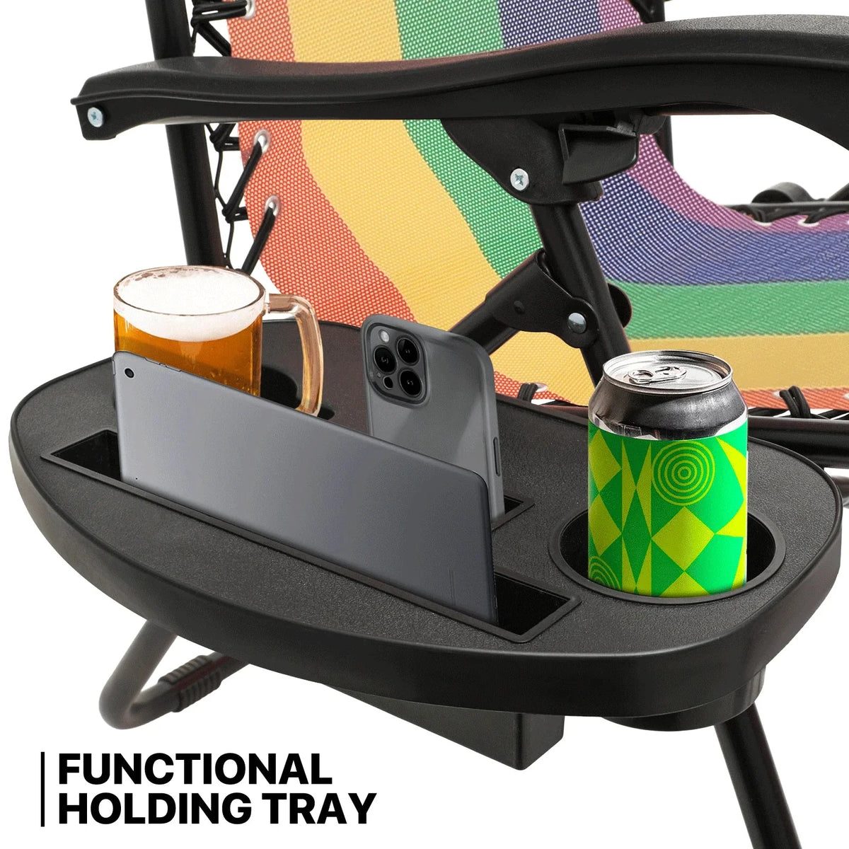 2026 NewMoNiBloom Zero Gravity Chairs Set of 2, Folding Outdoor Patio Beach Recliner with Canopy Shade & Headrest, Black