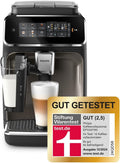 2026 Cafetera automática Philips Serie 3300: 6 bebidas, pantalla táctil a color moderna, sistema de leche LatteGo, SilentBrew, molinillo 100% cerámico, filtro AquaClean. Acabado en cromo negro (EP3347/90).