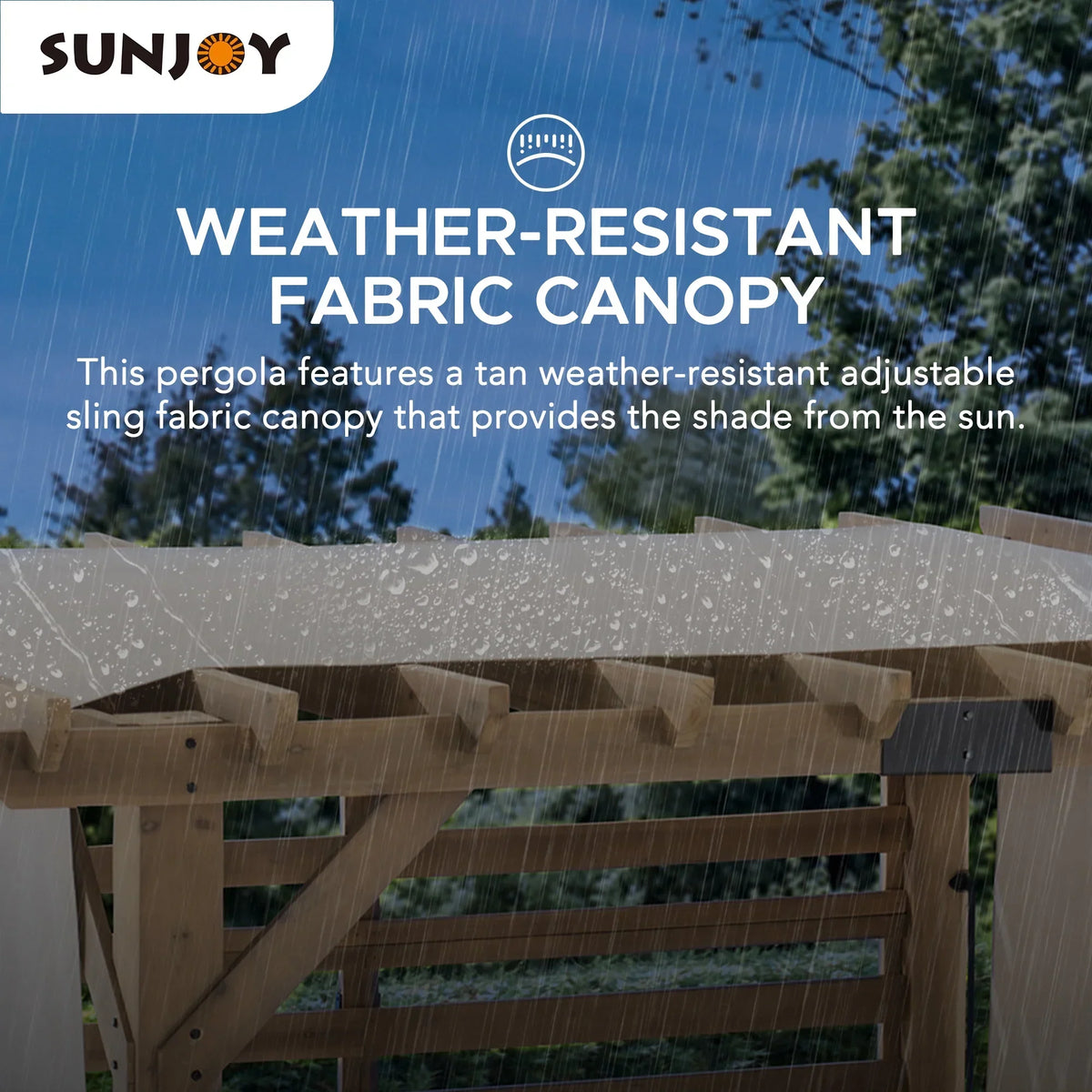 2026 NewSunjoy Cedar Pergola 10 x 11 ft. Wooden Hot Tub Pergola with Adjustable Canopy and Privacy Screen