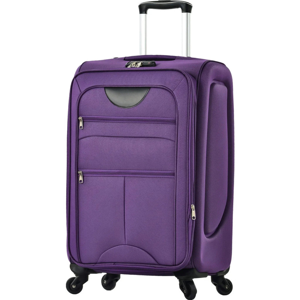 2026 NewSoftside Luggage Expandable 3 Piece Set Suitcase Upright Spinner Softshell Lightweight Luggage Travel Set
