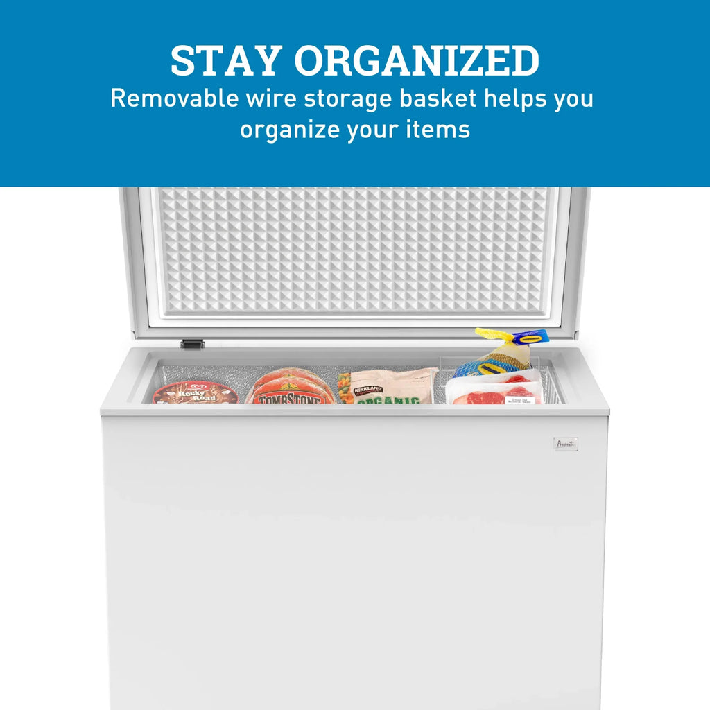 2026 NewAvanti Garage Ready Chest Freezer, 5.0 Cu. ft. Capacity, in White (?CF5F0W)