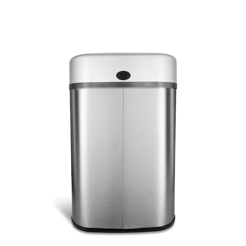 2026 NewNine Stars Automatic Trash Can, 21 Gallon Stainless Steel, Motion Sensor Hands Free Soft Close Lid Garbage Bin, Silver