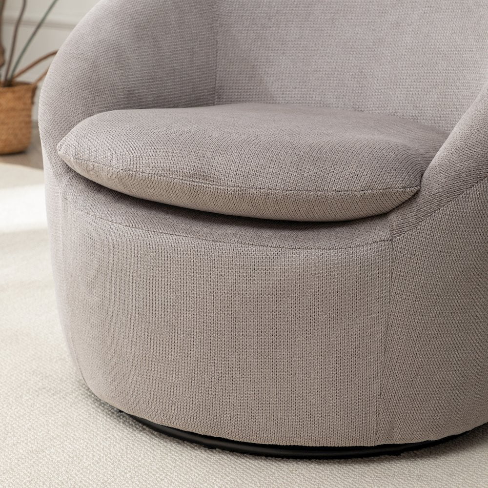 2026 NewRoundhill Furniture Winnie Modern Barrel Chair, 360" Swivel
