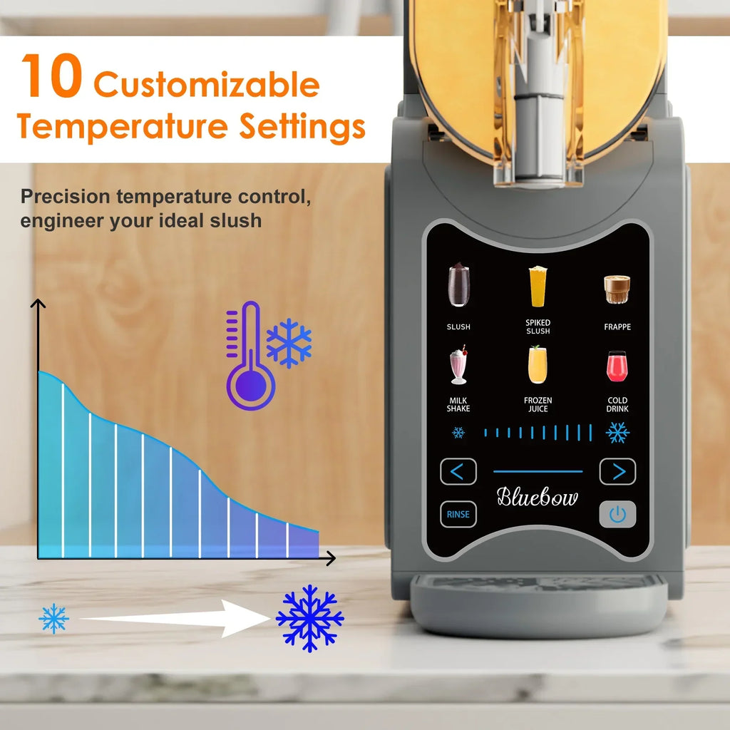 2026 NewBluebow Slushie Machine for Home, 88oz Vessel Slush Maker with 6 Presets, No Ice Needed, Frozen Drink Maker for Smoothie, Frappe, Milkshakes and More