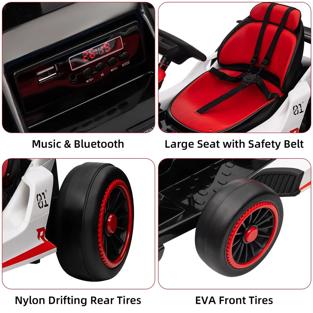 2026 New24V Drift Kart with 2X150W Strong Motor, 7AH Big Battery, Electric Pedals, Electric Go Kart Outdoor Race Toy