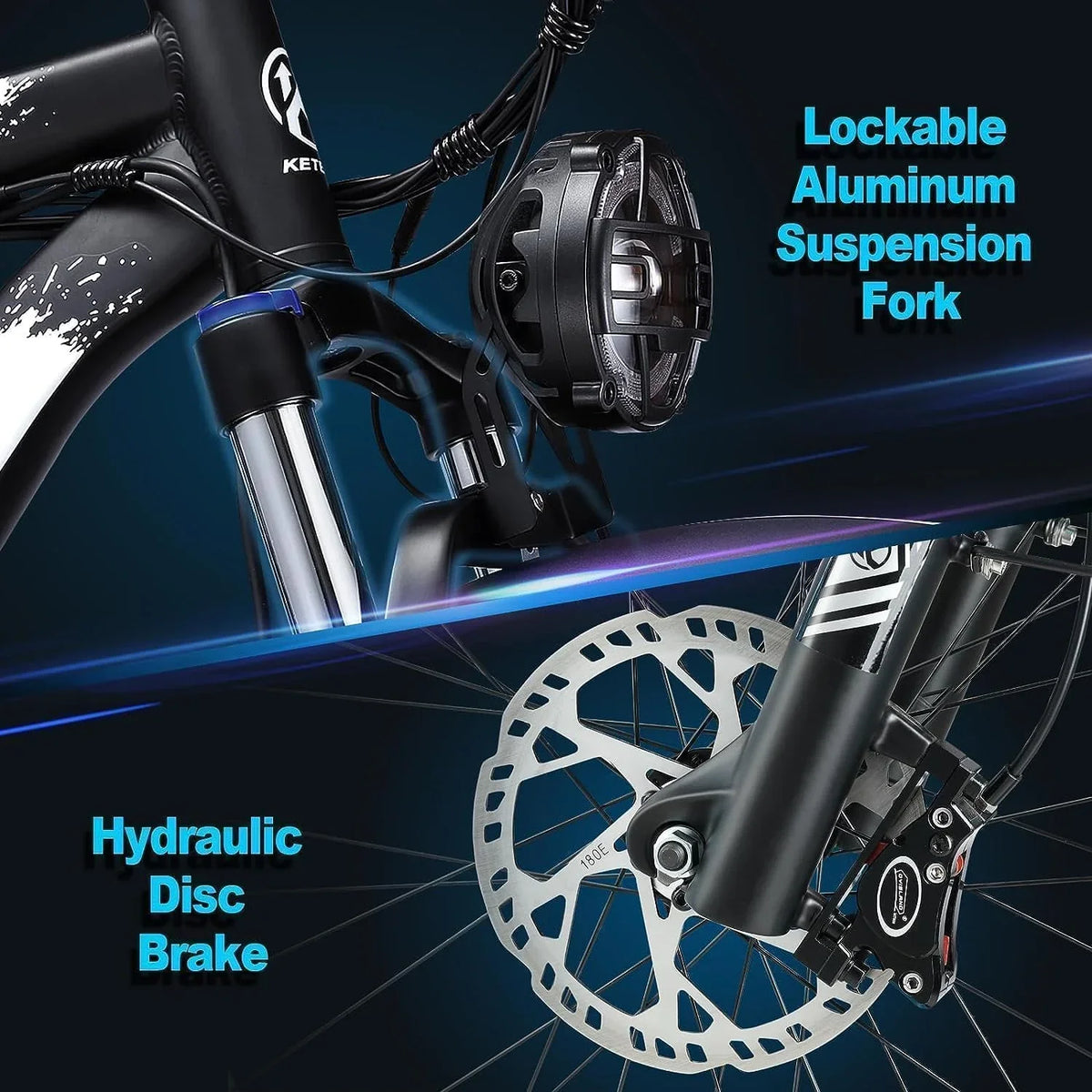 2026 NewKETELES Electric Bike for Adults, Peak 4000W Dual Motor Ebike"26" Fat Tire Electric Mountain bike, 48V 23AH Removable Battery UL 2849.