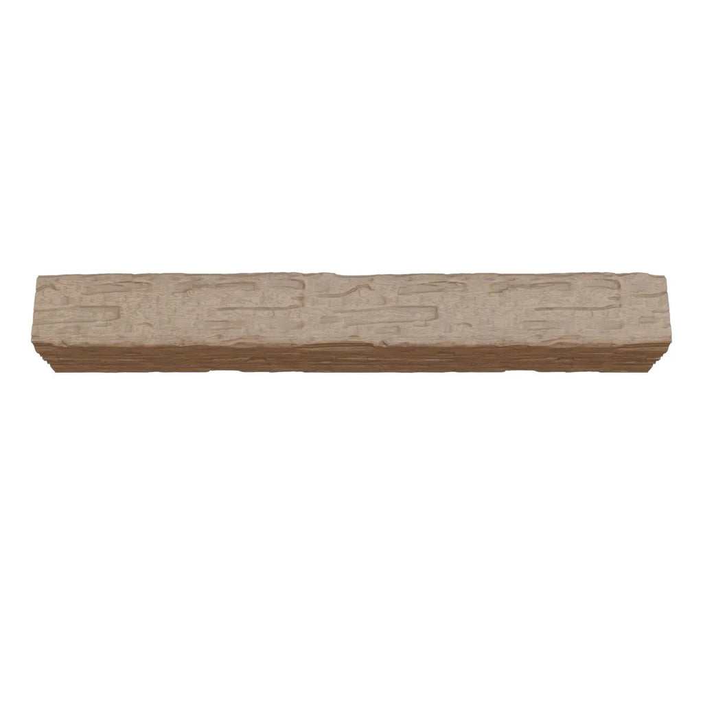2026 NewEkena Millwork 3 1/2"W x 3 1/2"H x 120"L 3-Sided (U-Beam) Salvaged Timber HeritageTimber Faux Wood Ceiling Beam, Kona Brown