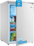 2026 Midea Nevera pequeña 113L con Congelador - Mini frigorífico pequeño para la Habitación/Caravana/Camping - Mini Bar Bajo Consumo - Frigorifico Bajo Encimera Silencioso 39dB + Congelador -16º/-24º
