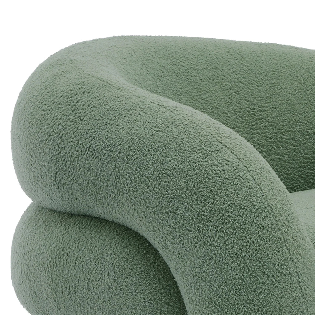 2026 New360" Swivel Accent Chair for Living Room, Boucle Barrel Armchair Single Sofa Chair Reading Chair, Sage Green