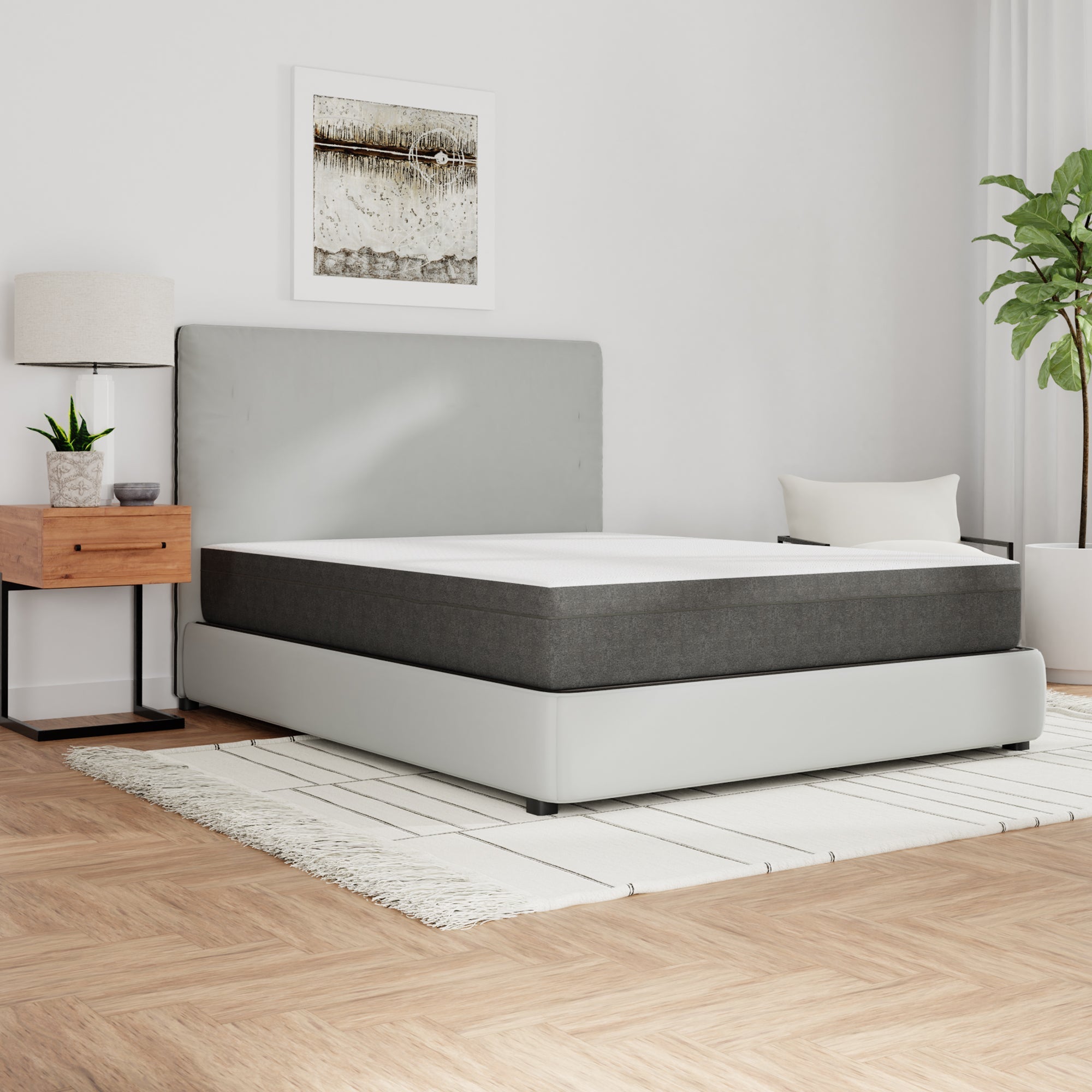 10 Inch Gel Infused Memory Foam Mattress With Edge Support Medium Firm