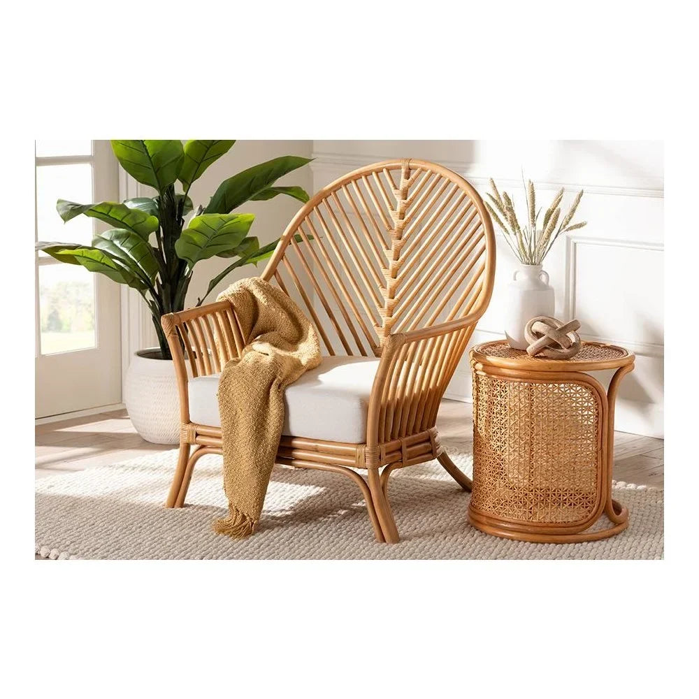 2026 Newbali & pari Lisabon Bohemian Light Honey Rattan Arm Chair
