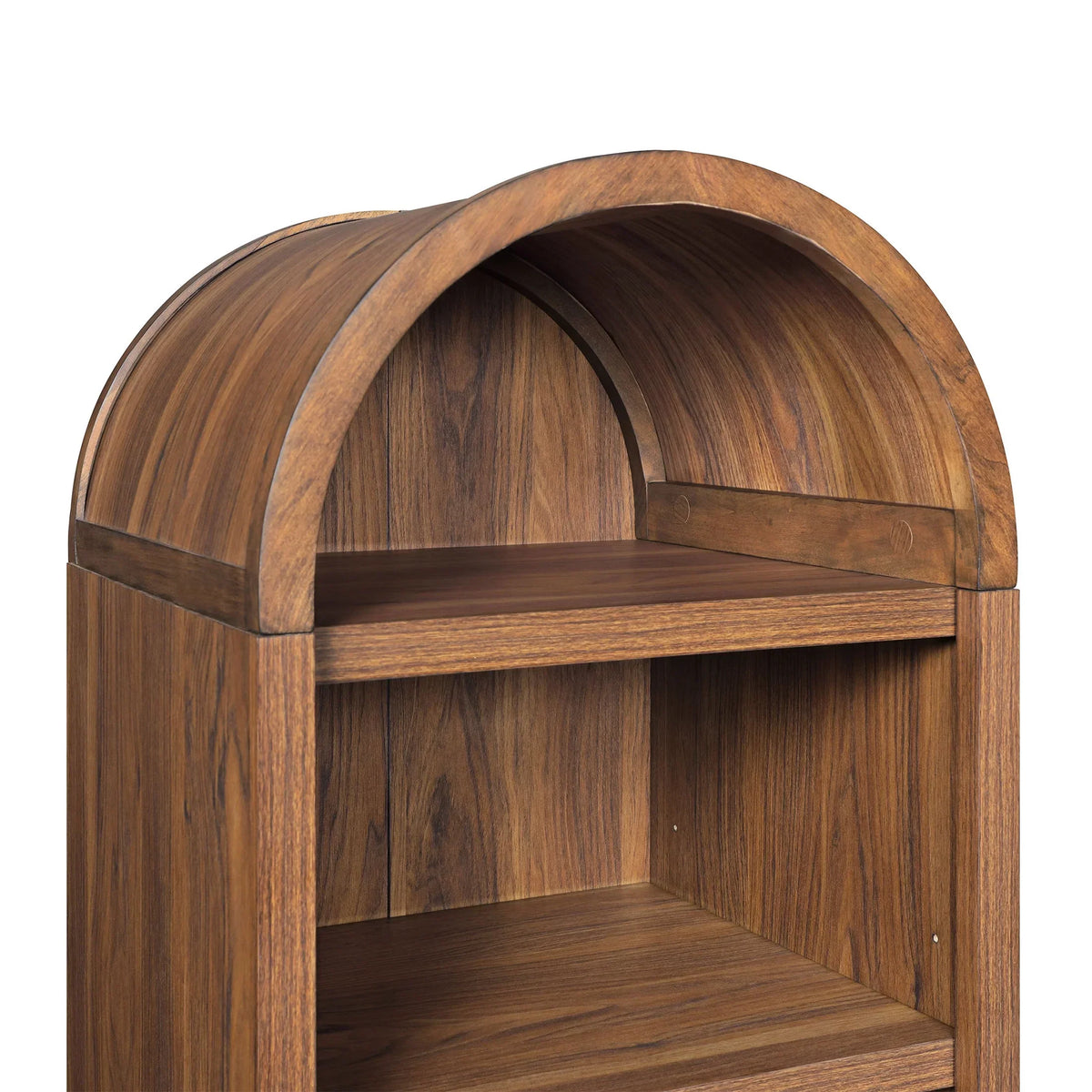 2026 NewBetter Homes & Gardens Juliet Narrow Arch Bookcase, Rich Black and Light Honey