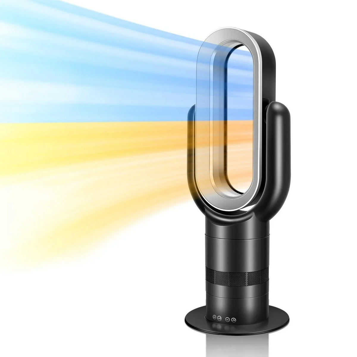 2026 NewDubbin 26 inch Space Heater Bladeless Tower Fan. Heater and Cooling Combo. with Remote Control. Black
