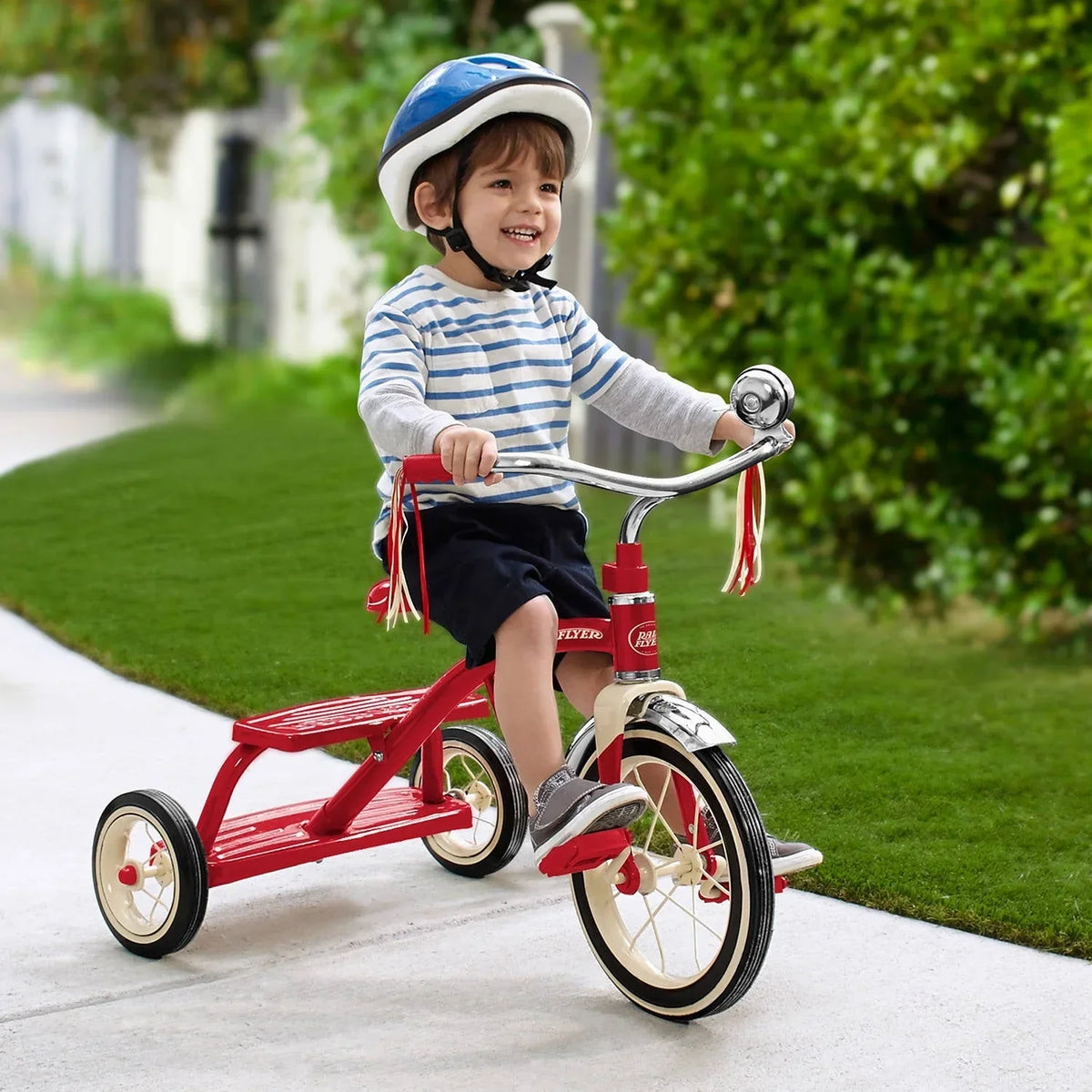 2026 NewRadio Flyer, Classic Red Dual Deck Tricycle, 12" Front Wheel, Red