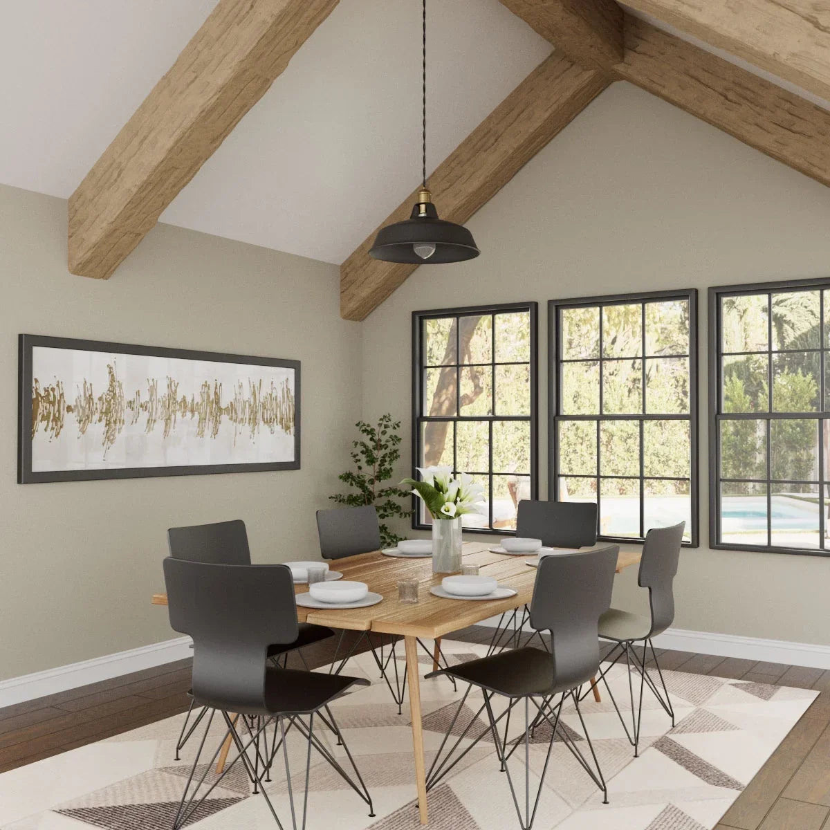 2026 NewEkena Millwork 3 1/2"W x 3 1/2"H x 120"L 3-Sided (U-Beam) Salvaged Timber HeritageTimber Faux Wood Ceiling Beam, Kona Brown