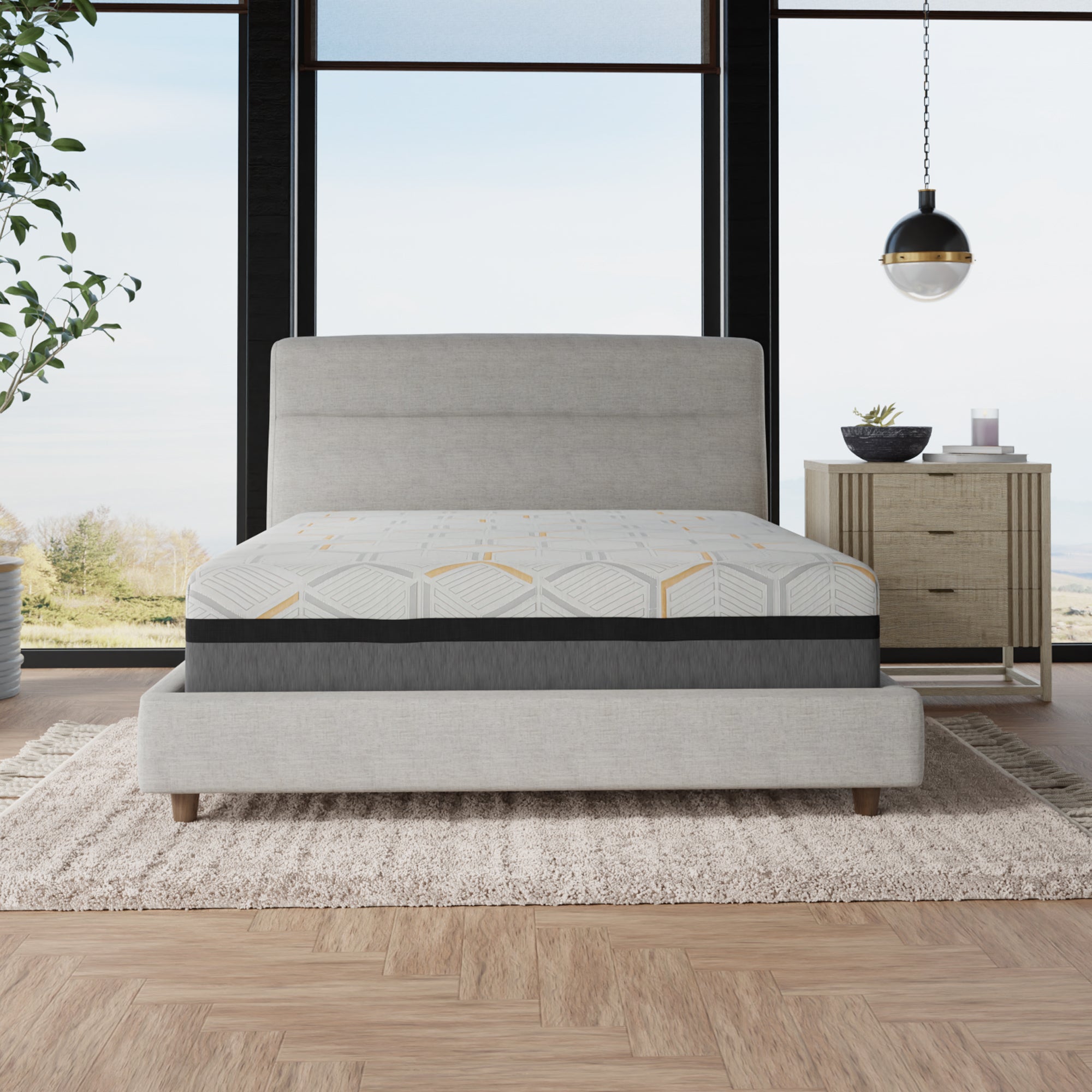 14 Inch Hybrid Copper Gel Memory Foam Mattress Plush Cooling Support