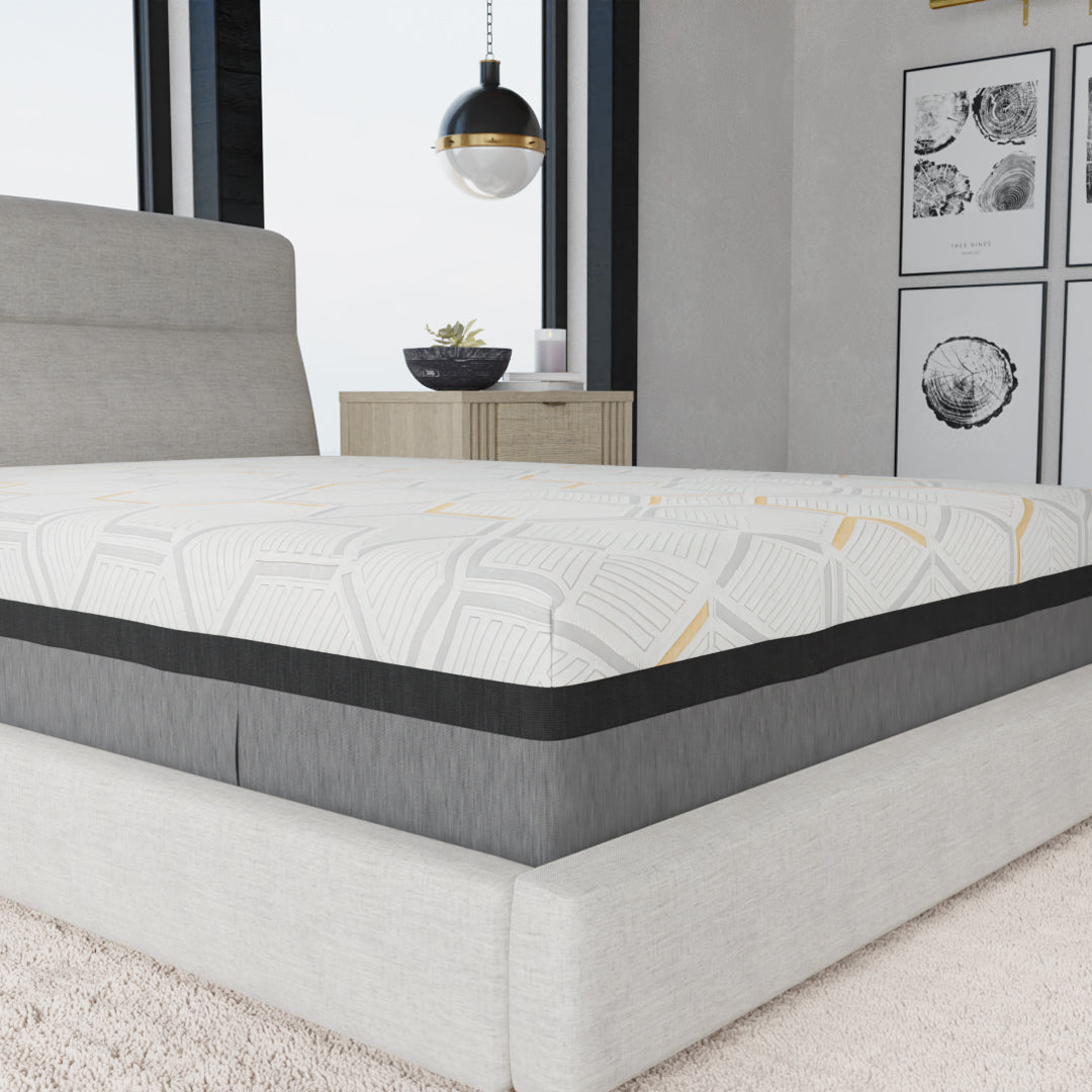 14 Inch Hybrid Copper Gel Memory Foam Mattress Plush Cooling Support