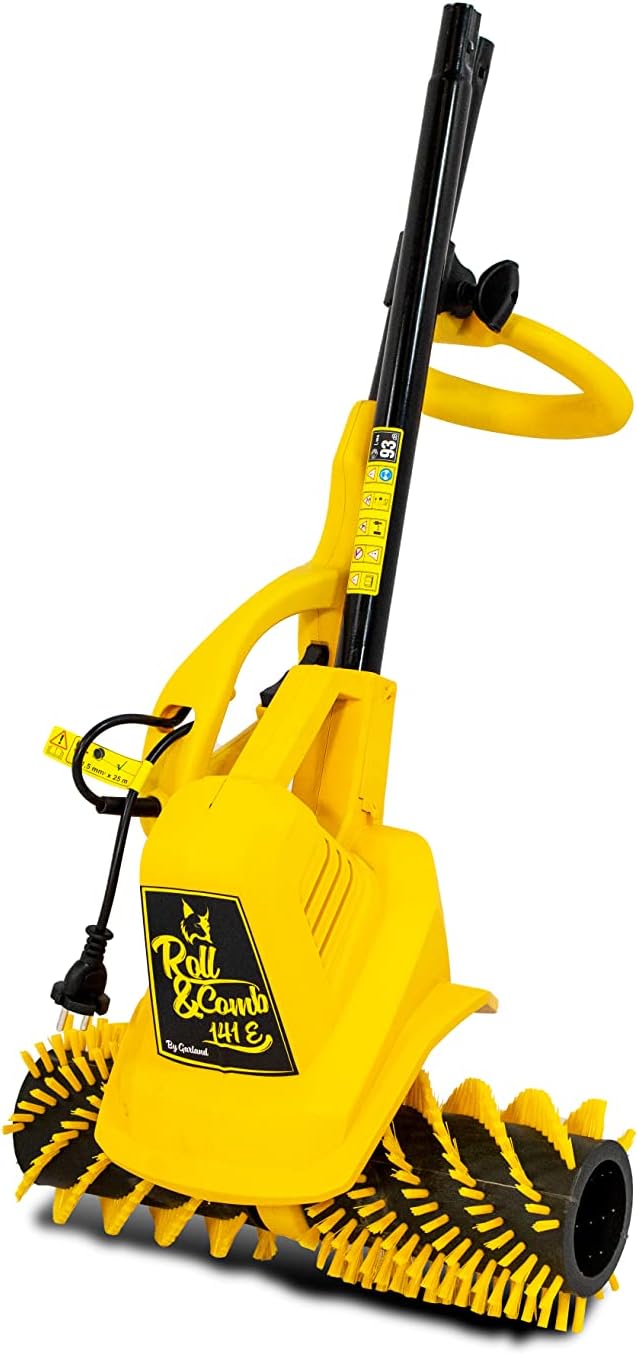 2026 Garland Roll&Comb 502E-V19 - Peinadora/Barredora césped artificial eléctrica enchufable - 1.600 W de potencia, 15'6 kg de peso, ancho de trabajo 40 cm con altura regulable. Saco de recogida de 40 l. Apto para superficies hasta 350 m2.