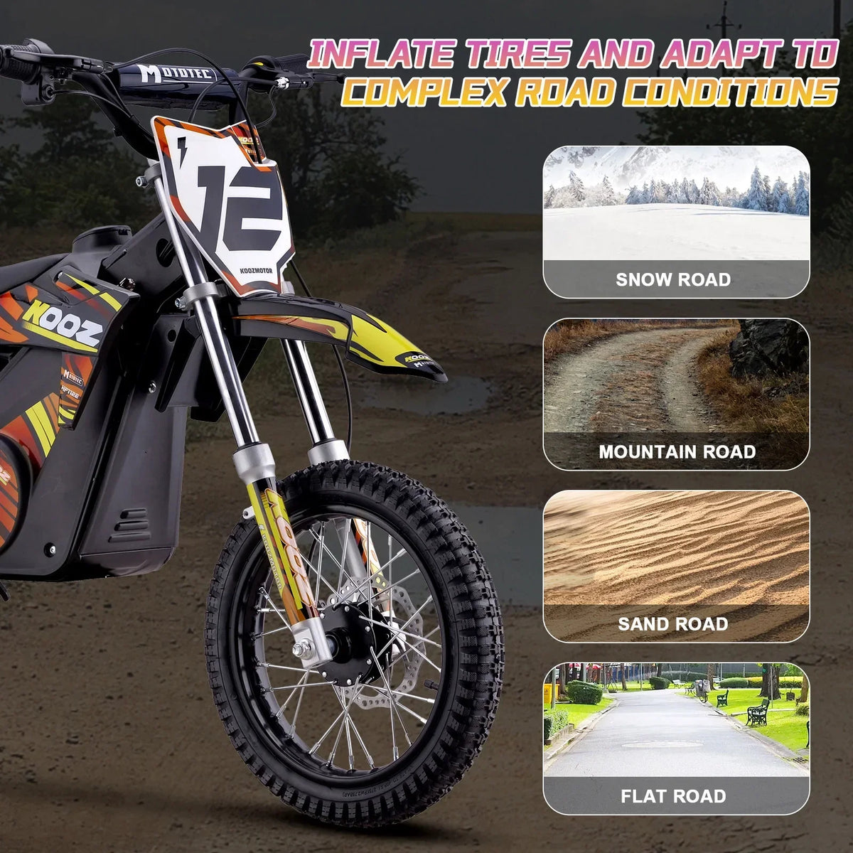 2026 NewMotoTec 36v 1000w (HP112E) Electric Dirt Bike Blue