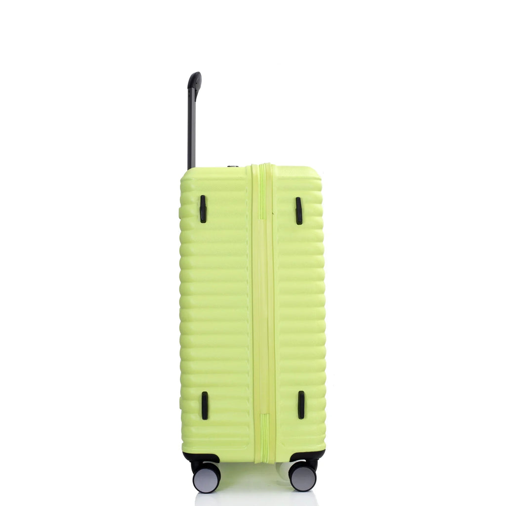 2026 NewPAPROOS 3-Piece Luggage Set (20''/24''/28''), Hardshell Lightweight Suitcase with USB Port and Side Hooks, Travel Luggage with TSA-Lock, Hardside Rolling Luggage for School, Travel, Pink
