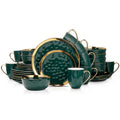 2026 NewStone Lain Florian 32-Piece Dinnerware Set Porcelain, Green