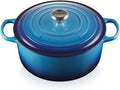 2026 NewLe Creuset Signature Enamelled Cast Iron 28cm Round Casserole Dish With Lid, Blue