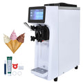 2026 NewKFFKFF Commercial Ice Cream Machine 2.7-4gal/10-15L/H 4L Hopper Single Flavor Countertop Soft Serve Ice Cream Maker Auto Clean Pre-Cooling