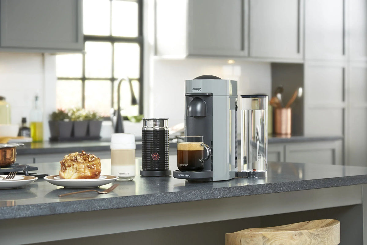 2026 NewNespresso New Vertuo Plus Coffee and Espresso Machine by De'Longhi with Aerocinno, Gray, Single-Serve Brewers