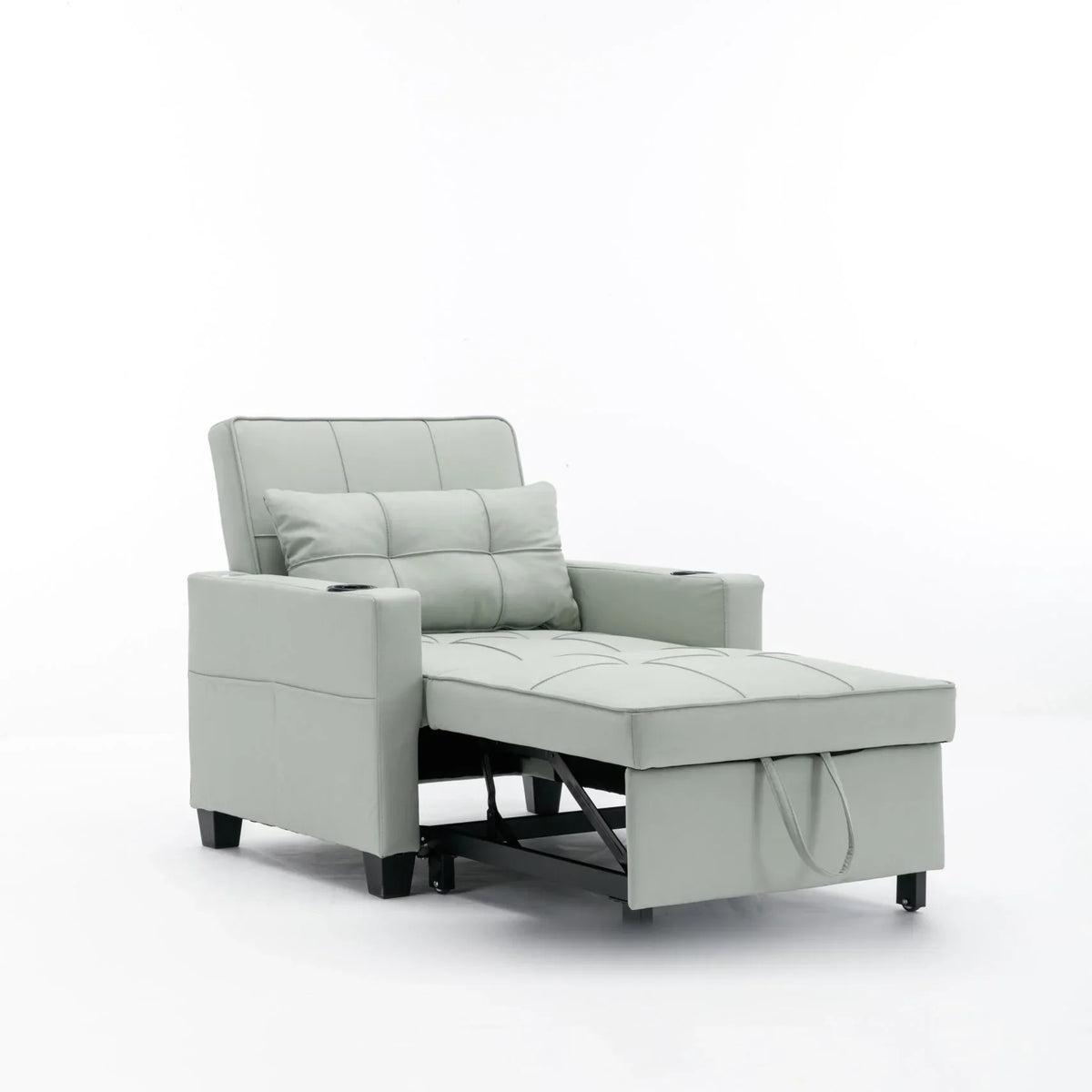 2026 NewConvertible Futon Sofa Bed, 3-in-1 Multi-Functional Sleeper Chair Bed with USB Ports, Adjustable Backrest Recliner,for Living Room Bedroom Small Space, Tech Cloth, Dark Grey