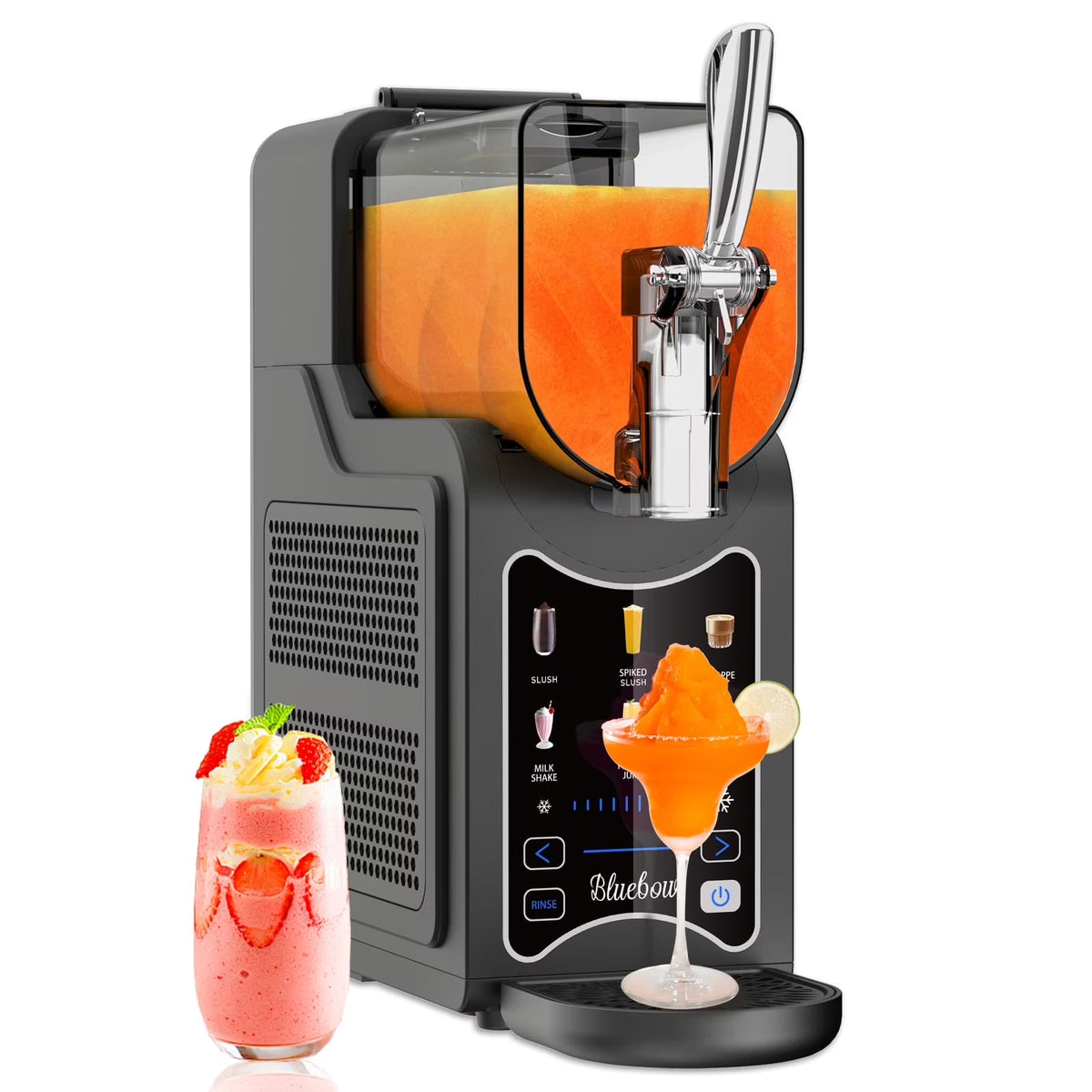 2026 NewBluebow Slushie Machine for Home, 88oz Vessel Slush Maker with 6 Presets, No Ice Needed, Frozen Drink Maker for Smoothie, Frappe, Milkshakes and More