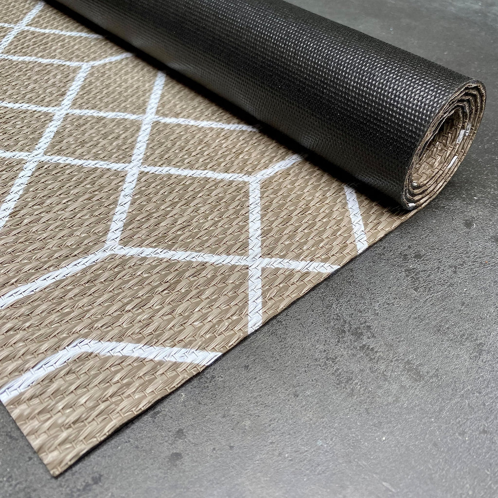 2026 Alfombra vinílica Premium de tejido trenzado de alta gama Marrón 200x290 cm